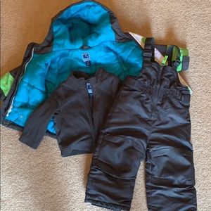 Toddler boys winter coat & bibs